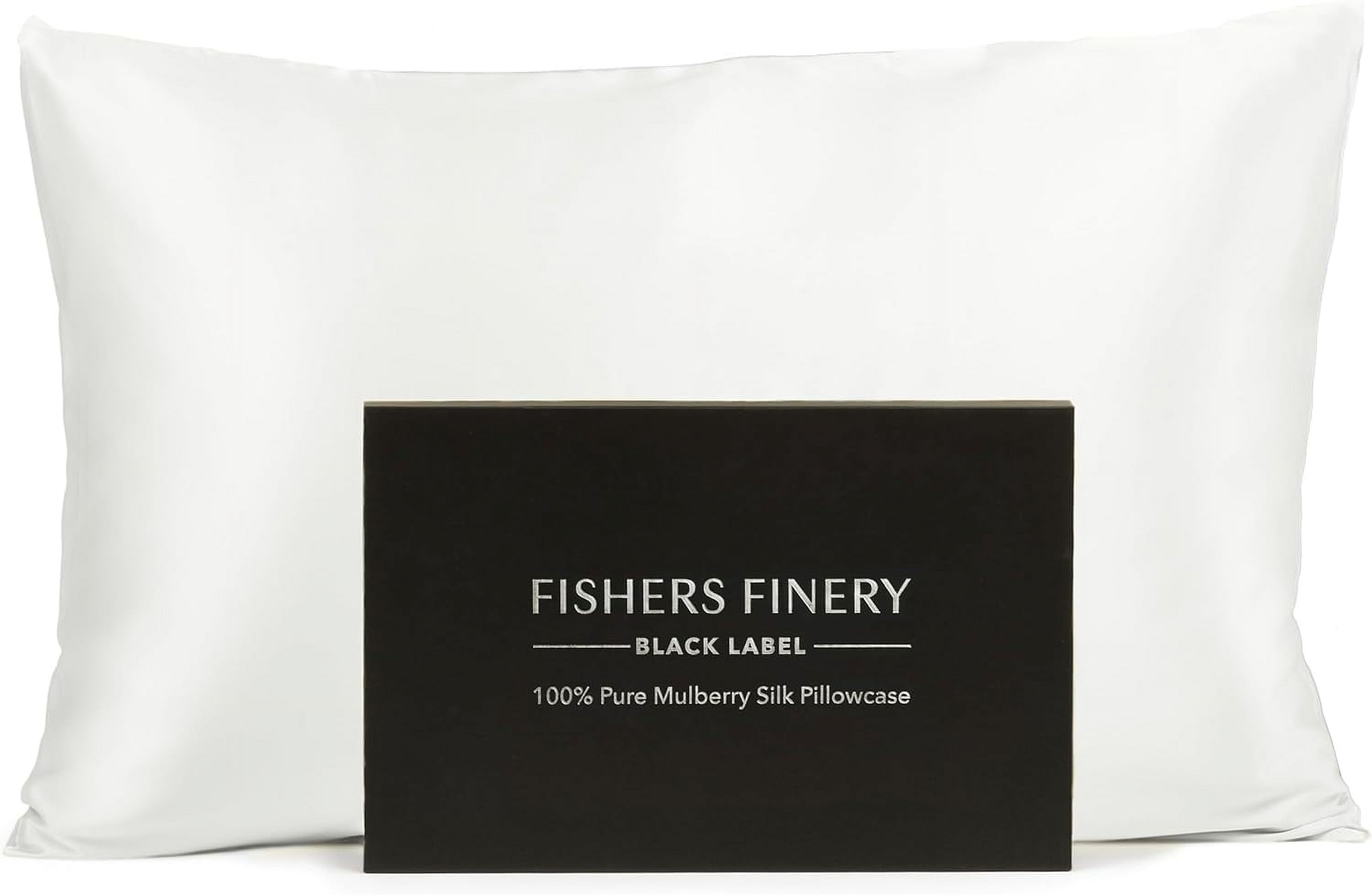 White Queen Size 100% Mulberry Silk Pillowcase