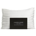 thumbnail image 1 of Fishers Finery 30 Momme 100% Pure Mulberry Silk Pillowcase for Hair & Skin, Grade 6A, Standard, White Stripe, 1 of 7
