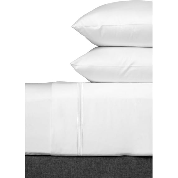 Fishers Finery 400 Thread Count 100% Egyptian Cotton Sheet Set, 4 Piece - Luxurious, Soft and Durable - 16in Deep Pocket for Califoria King - Fitted and Flat Sheets (White,Cal K,4Pack)