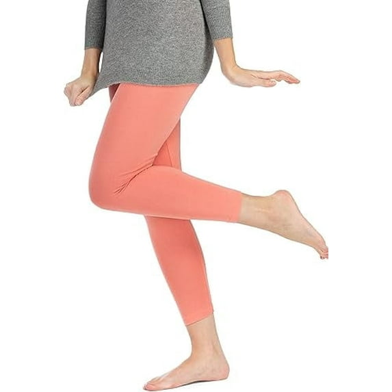 Fishers Finery Ecofabric Capri Legging; Casual Lounge Legging (Coral X-Small)