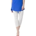 thumbnail image 1 of Fishers Finery Ecofabric Capri Legging; Casual Lounge Legging (White, L), 1 of 5