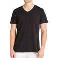thumbnail image 1 of Fishers Finery Men's Classic V Neck Micro Modal T Shirt| Extra Length (Black, L), 1 of 5