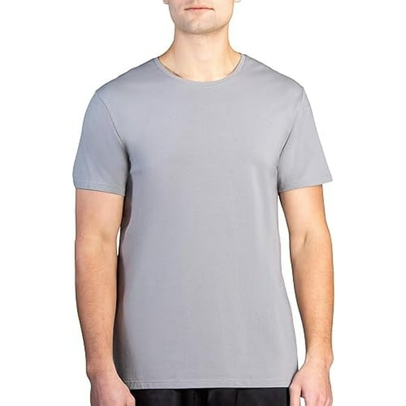 Fishers Finery Men's Crew Neck Comfort Cotton Undershirt | Mico Modal Soft (Sky, S)