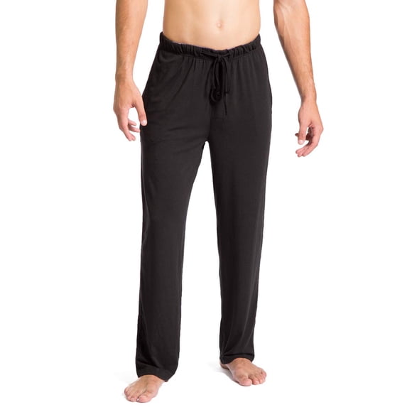 Fishers Finery Men's EcoFabric Jersey Pajama Pant; Pockets; Casual Pant - NEW FABRIC (Black, L)