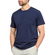 Fishers Finery Mens Soft Cotton Modal Crew Neck Pocket Tee Navy, XL, Single