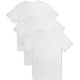 thumbnail image 1 of Fishers Finery Men's V Neck Modal Stretch T-Shirt |Extra Length (White, L 3pk), 1 of 5