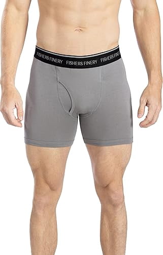 Fishers Finery Men's Modal Boxer Briefs - Moisture Wicking, Multipack, Athletic Fit