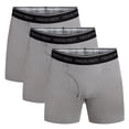 thumbnail image 1 of Fishers Finery Mens Modal Underwear Boxer Briefs Comfort Flex Waistband Althletic Fit Moisture Wicking Underwear; 3 Pack (Sky Gray, S), 1 of 5