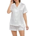 thumbnail image 1 of Fishers Finery Women's 100% Mulberry Silk Pajama Set; Button Front (Ivory, S), 1 of 6