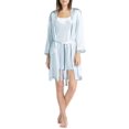 thumbnail image 1 of Fishers Finery Women's 100% Pure Mulberry Silk Lounge Robe; Pockets (Lt Blu, XS), 1 of 6