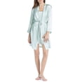 thumbnail image 1 of Fishers Finery Women's 100% Pure Mulberry Silk Lounge Robe; Pockets (Lt Grn, XS), 1 of 6