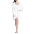 thumbnail image 1 of Fishers Finery Women's 100% Pure Mulberry Silk Robe; Above Knee (White, XL), 1 of 6