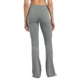 thumbnail image 1 of Fishers Finery Women's Bootleg Yoga Pant; Back Pockets; Cotton & Modal Blend (Light Heather Gray, M Petite), 1 of 6