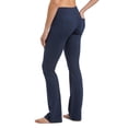 thumbnail image 1 of Fishers Finery Women's Bootleg Yoga Pant; Back Pockets; Cotton & Modal Blend (Navy, XS Petite), 1 of 6