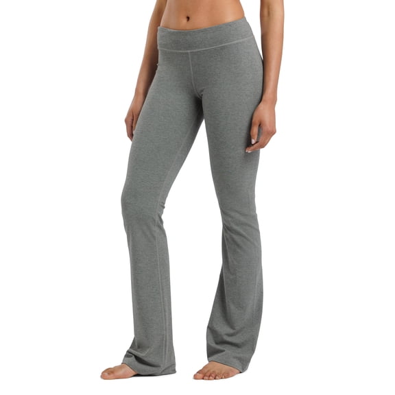 Fishers Finery Women's Ecofabric Bootleg Yoga Active Pant- New Fabric (Light H Gry, S)
