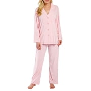 Fishers Finery Womens EcoFabric Pajama Set Pink, XXL