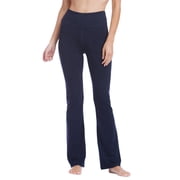 Fishers Finery Women's Ecofabric High Waisted Bootcut Yoga Pants; Cotton & Modal Blend Navy, XL
