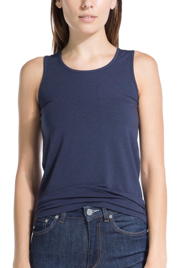 Women's Ecofabric Moisture Wicking Yoga Jersey Tank - New Fabric (Navy, S)