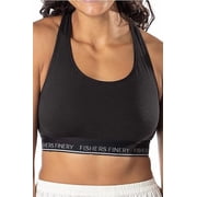 Fishers Finery Womens Racerback Soft Cotton Modal Lounge Bralette | Unlined and Wireless for Light Support Black, M