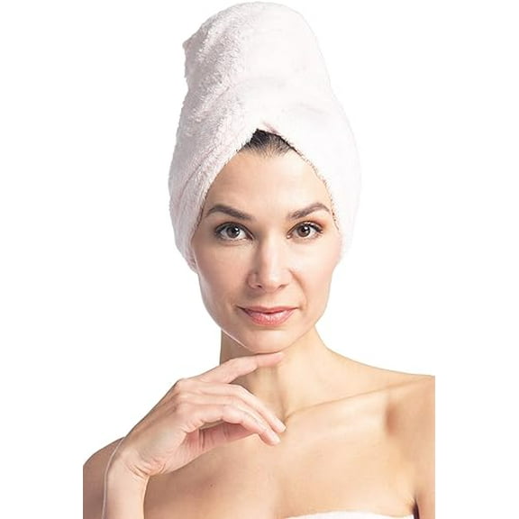 Fishers Finery Women's Terry Headwrap; Hair Towel, Terry from Viscose (Pink - 3 PACK)