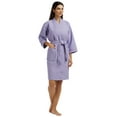 thumbnail image 1 of Fishers Finery Women's Waffle Kimono Resort Spa Robe; Above Knee with Tie Waist; Ultra Absorbent (Lvndr, M), 1 of 6