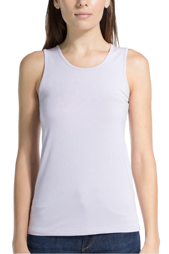 Womens Essential Ecofabric Jersey Casual Yoga Tank (Lavender, XS)
