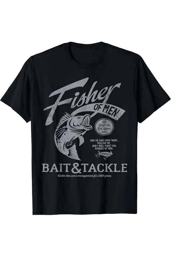 Fishers of Men Graphic Religious Inspired by Matthew 4:19 T-Shirt
