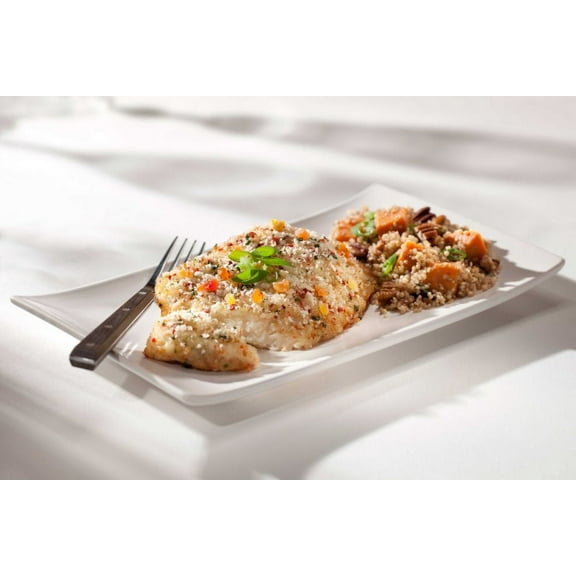 Fishery Coconut Breaded Tilapia with Mango and Papaya, 10 Pound - 1 each.