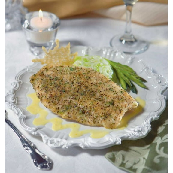 Fishery Roasted Garlic and Herb Pan Seared Tilapia - 5 Ounce, 10 Pound - 1 each.