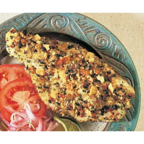 Fishery Tortilla Crusted Tilapia with Chipotle and Lime, 10 Pound - 1 each.
