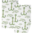 thumbnail image 1 of Fishes Anchor Towels Set of 2, Super Soft Absorbent Hand Towel Cotton Bath Towels for Bathroom Hotel Kitchen Spa Gym 16 X 28 Inches Washcloths, 1 of 7
