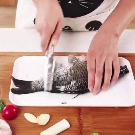 Fishes Scalers Remover with Handle,Manual Fishes Scales Remover, Easily Remove Fishes Scales Skines Cleaning Tools Scrapers,Kitchen Stainless Steel Kitchen Gadgets