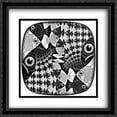 thumbnail image 1 of Fishes and Scales 2x Matted 28x28 Large Black Ornate Framed Art Print by M.C. Escher, 1 of 2