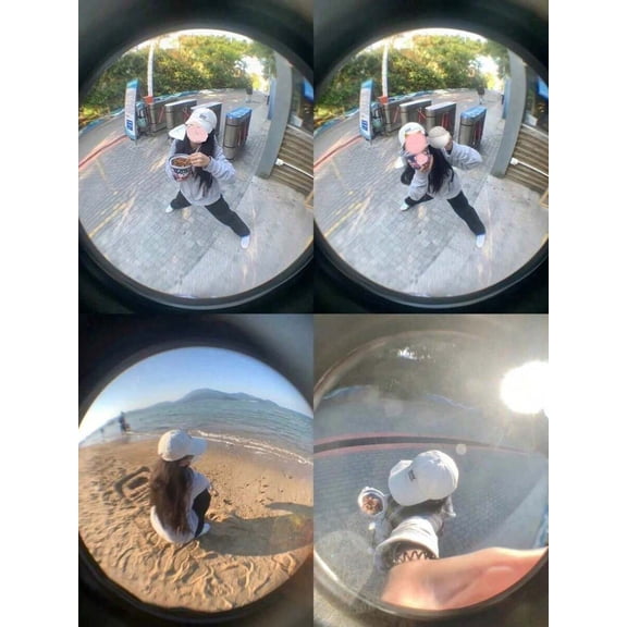 Fisheye Wide-Angle Macro Lens 3-in-1 for iPhone Android Phone, Mobile Photography Kit with Macro, Fisheye & Wide-Angle Lens for Travel Vlogging Content Creation