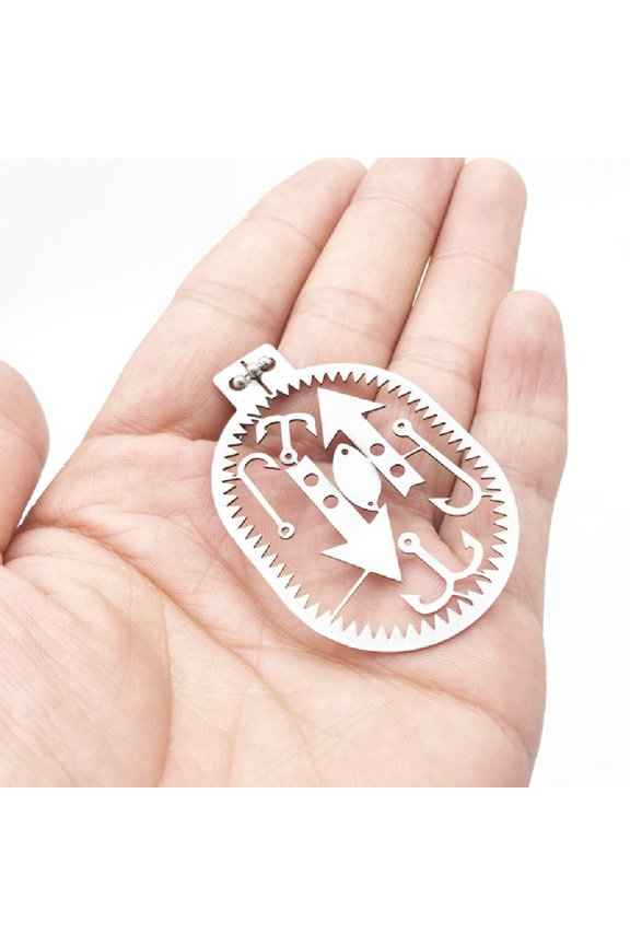 Fishhook Card Necklace Card Knife Outdoor Multifunctional Equipment