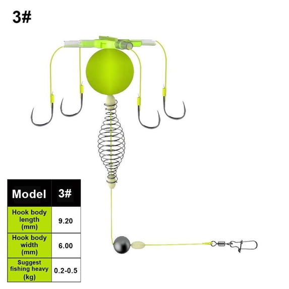 Fishhooks, Bait cage, Anti-hanging bottom fishhooks, Four-Hook Prevent Winding Fishing Set, Anti Hanging Bottom Explosion Hook Fishing Artifact for Fishing,