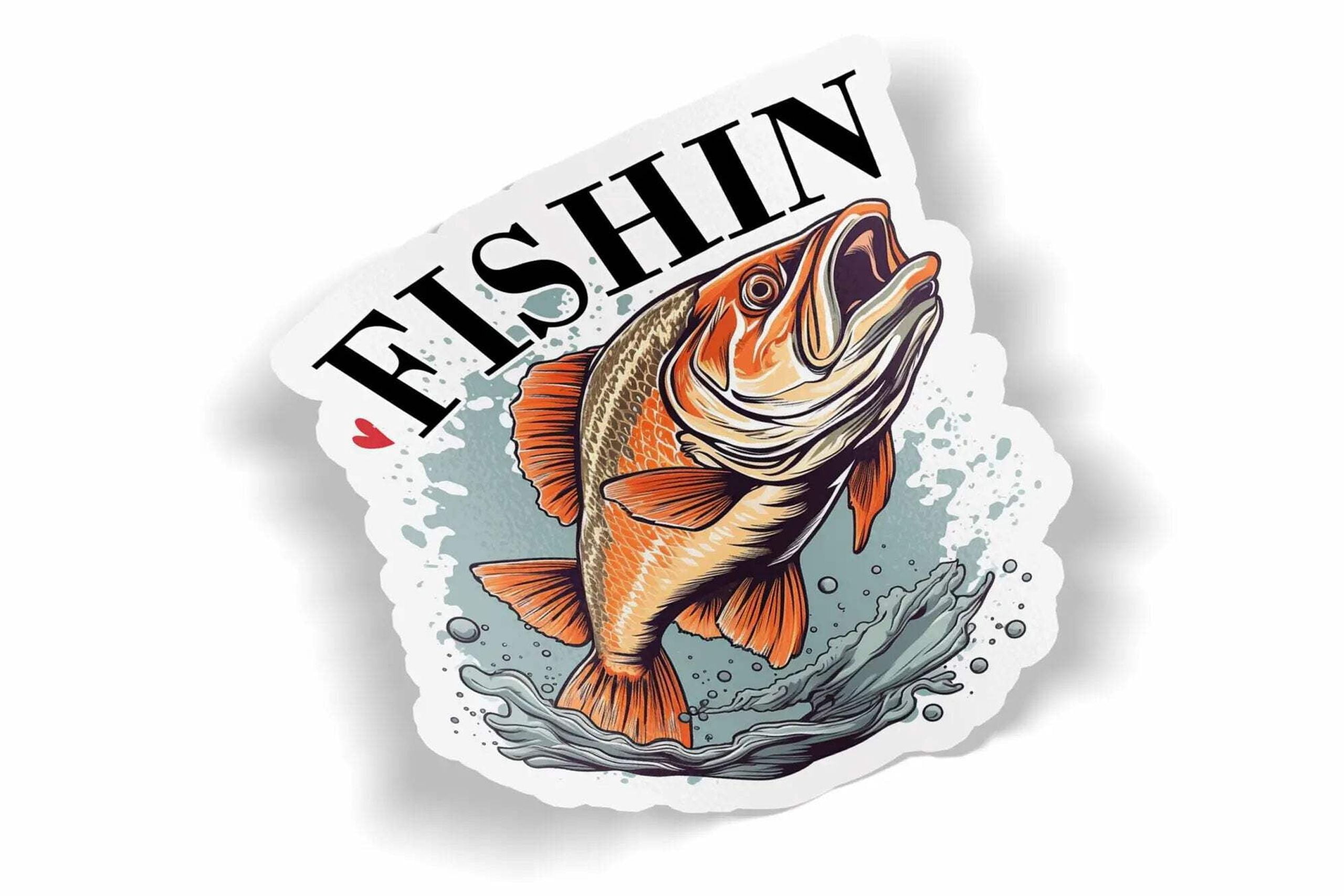 Falling Fish Sticker Fishin' Waterproof Sticker - Walmart.com