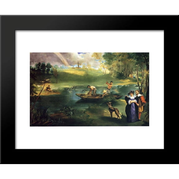 Fishing 20x24 Framed Art Print by Manet, Edouard