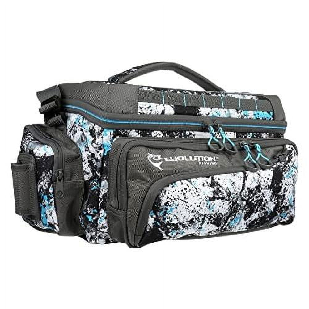Fishing 3700 Tackle Bag - 19 In, Water Camouflage, Carry Bag W/ 3 Fishing  Trays, Plier Holster, Tackle Box Storage… 