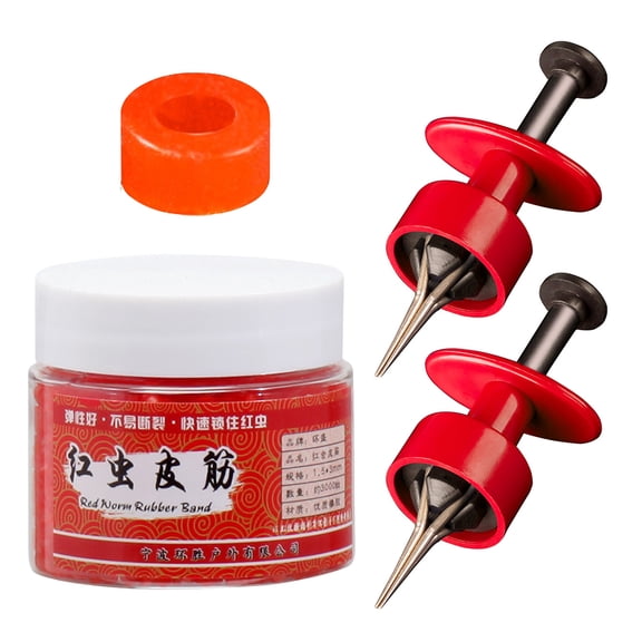 Fishing Accessories Banding Coarse Fishing Terminal Tackle Bander Tool with Bands Baits Bander 2pcs