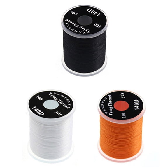 Fishing Accessories Binding Line Fly Tying Thread Fishing Easy To Install 140D Cable Polyester Functional Practical Orange Fangkenuo