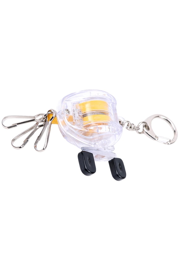 Fishing Accessories Fishing Reel Keychain Fishing Tackle Lock Buckle with Retractable Wire Rope Buckle Keychain