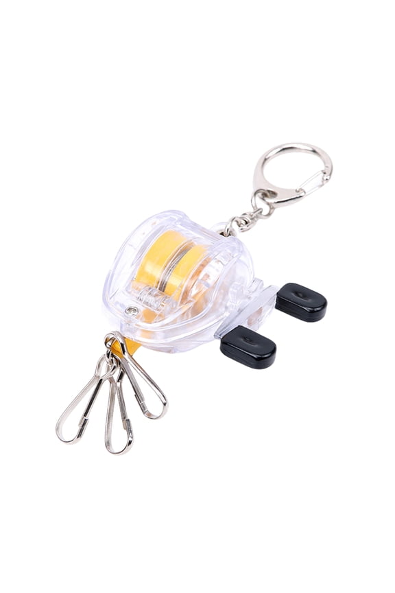 Fishing Tackle Lock Buckle Fishing Reel Keychain Telescopic Buckle with Retractable Wire Rope Fishing Accessories Buckle