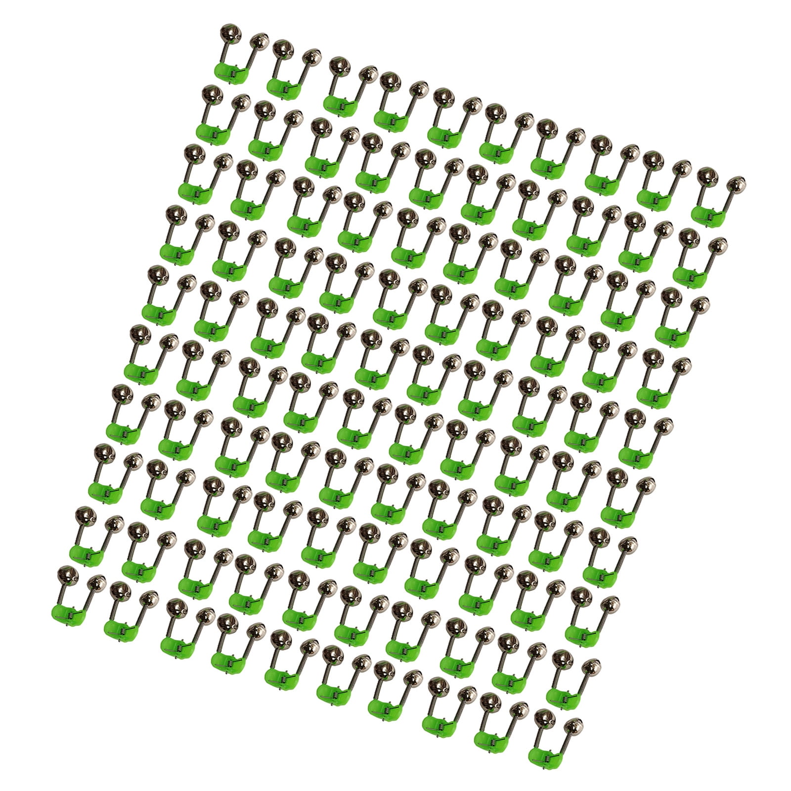 50PCS Extra Loud Fishing Rod Alarm Dual Alert Bells With Clips