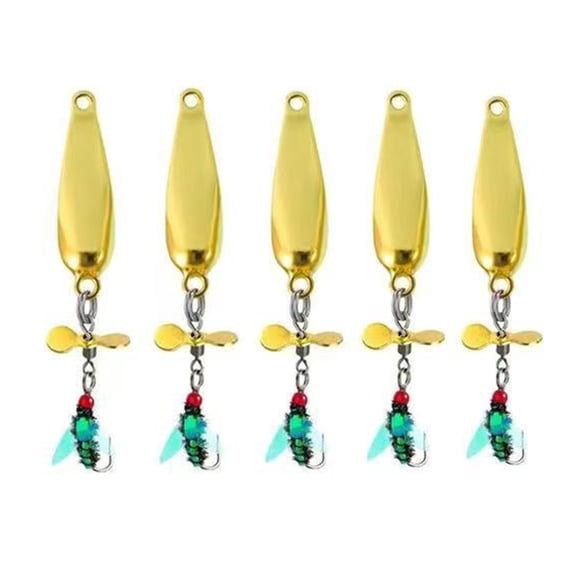 Fishing Accessories Spoon Spinner Sequins Baits Metal Fly Baits with Propellers Fly Lures