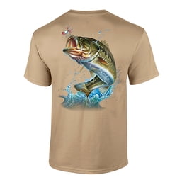 Fair Game Largemouth Bass Fishing T-Shirt Profile-Sand-S - Walmart.com