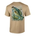 thumbnail image 1 of Fishing Action Crappie Adult Short Sleeve T-Shirt-Tan-6XL, 1 of 4