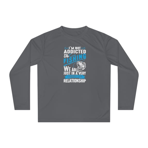Fishing Addict Long Sleeve Performance Shirt Funny Fishing Shirt