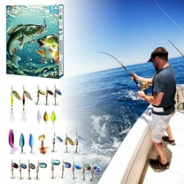 Fishing Countdown Set 2024 Fishing Advent Calendar with 24 Days of Surprises for Anglers – Christmas for Fishing Enthusiasts and Holiday Celebrations