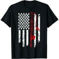 thumbnail image 1 of Fishing American Flag Husband Son Grandson Funny Fisherman T-Shirt, 1 of 4